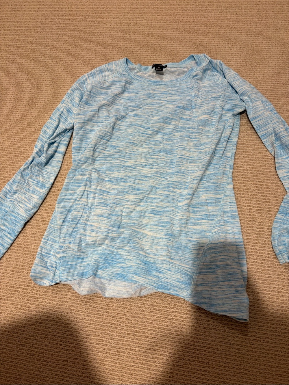Champion Light Blue Space-Dyed Long Sleeve Top